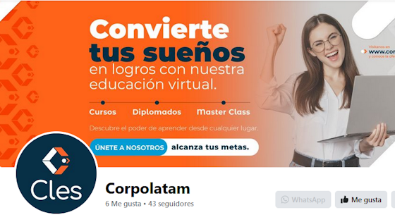 Captura de pantalla de la portada de la fanpage de Corpolatam.